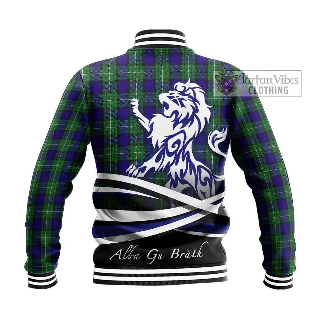Alexander Tartan Baseball Jacket with Alba Gu Brath Regal Lion Emblem