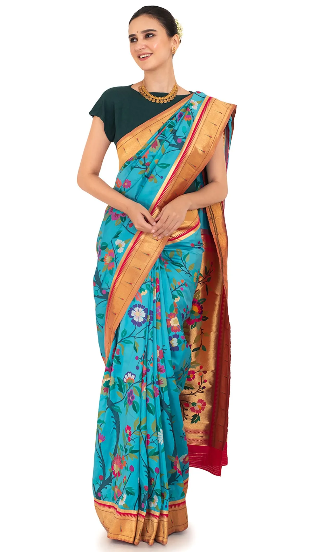 Banarasi Bliss with Floral Elegance