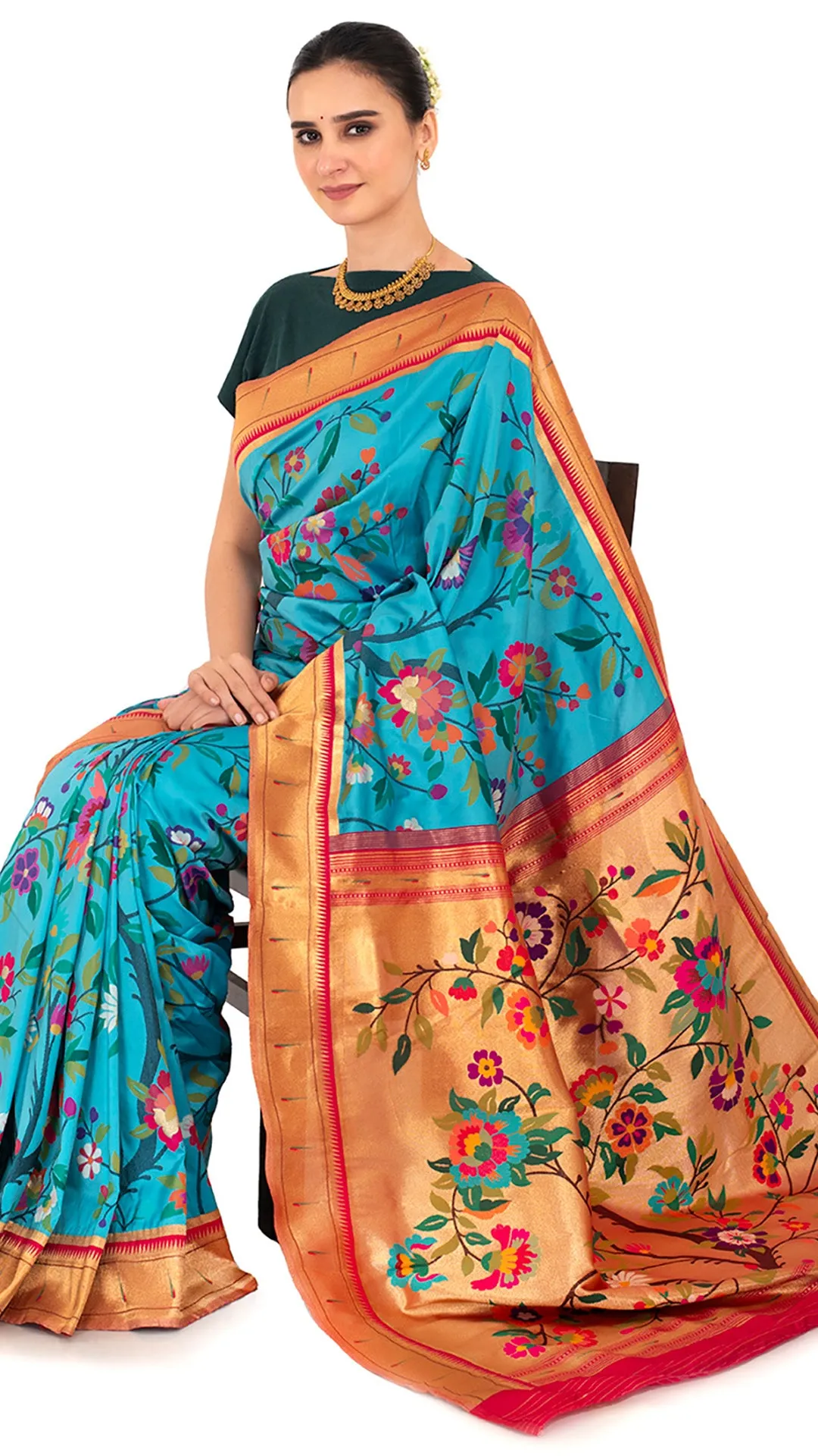 Banarasi Bliss with Floral Elegance