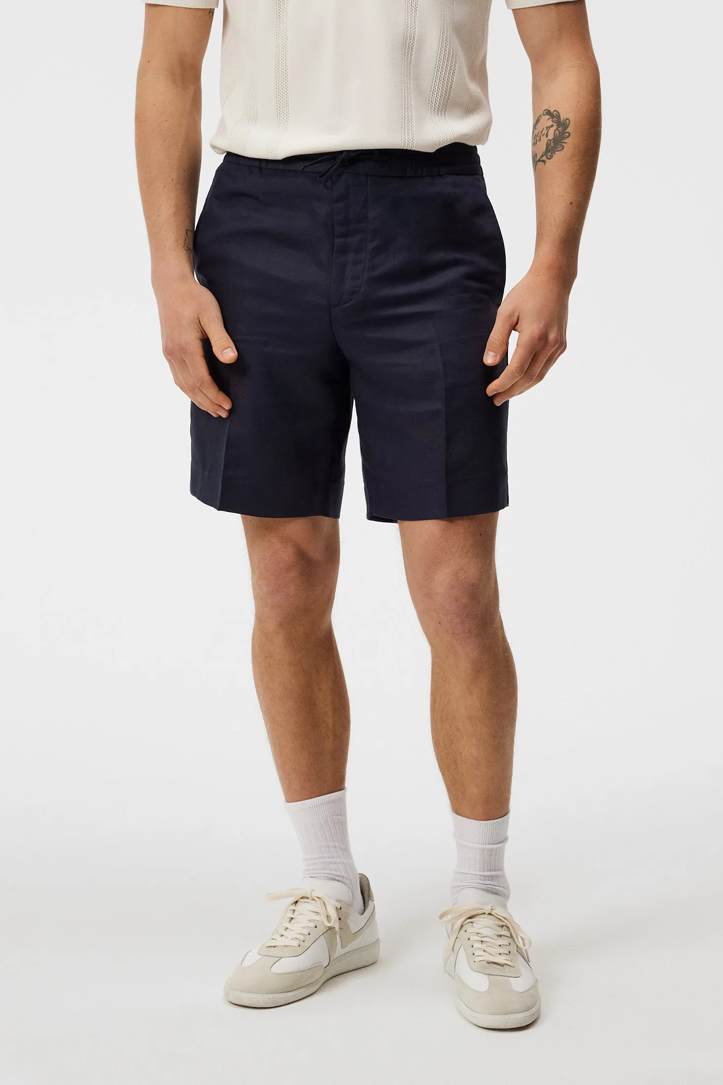 Baron Tencel Linen Shorts / JL Navy
