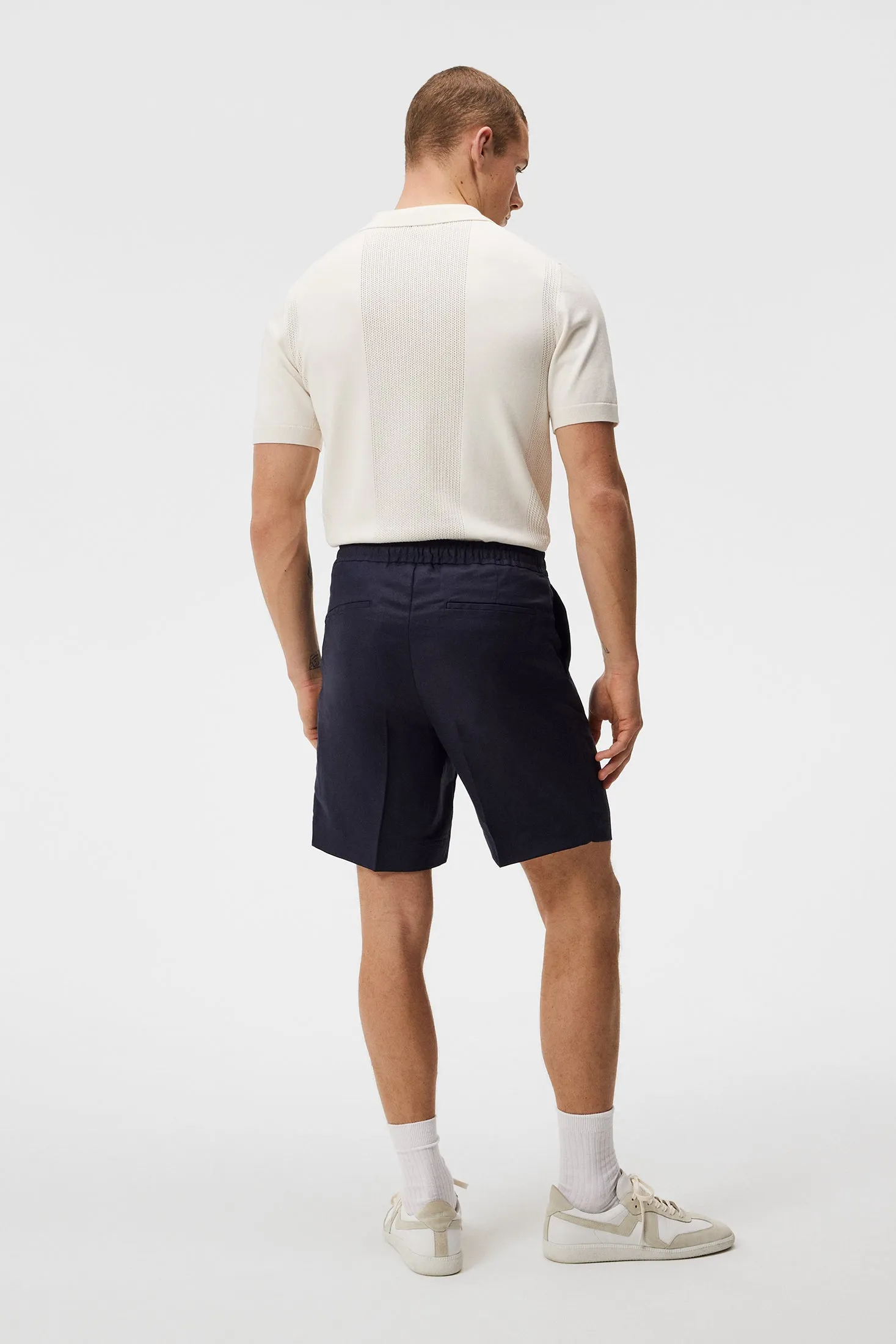 Baron Tencel Linen Shorts / JL Navy
