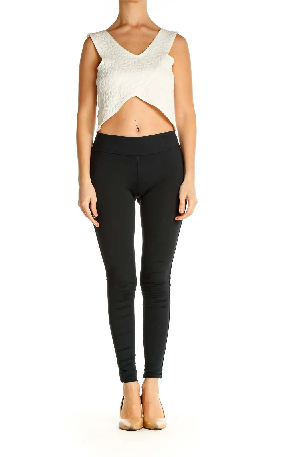 Beige Textured Top