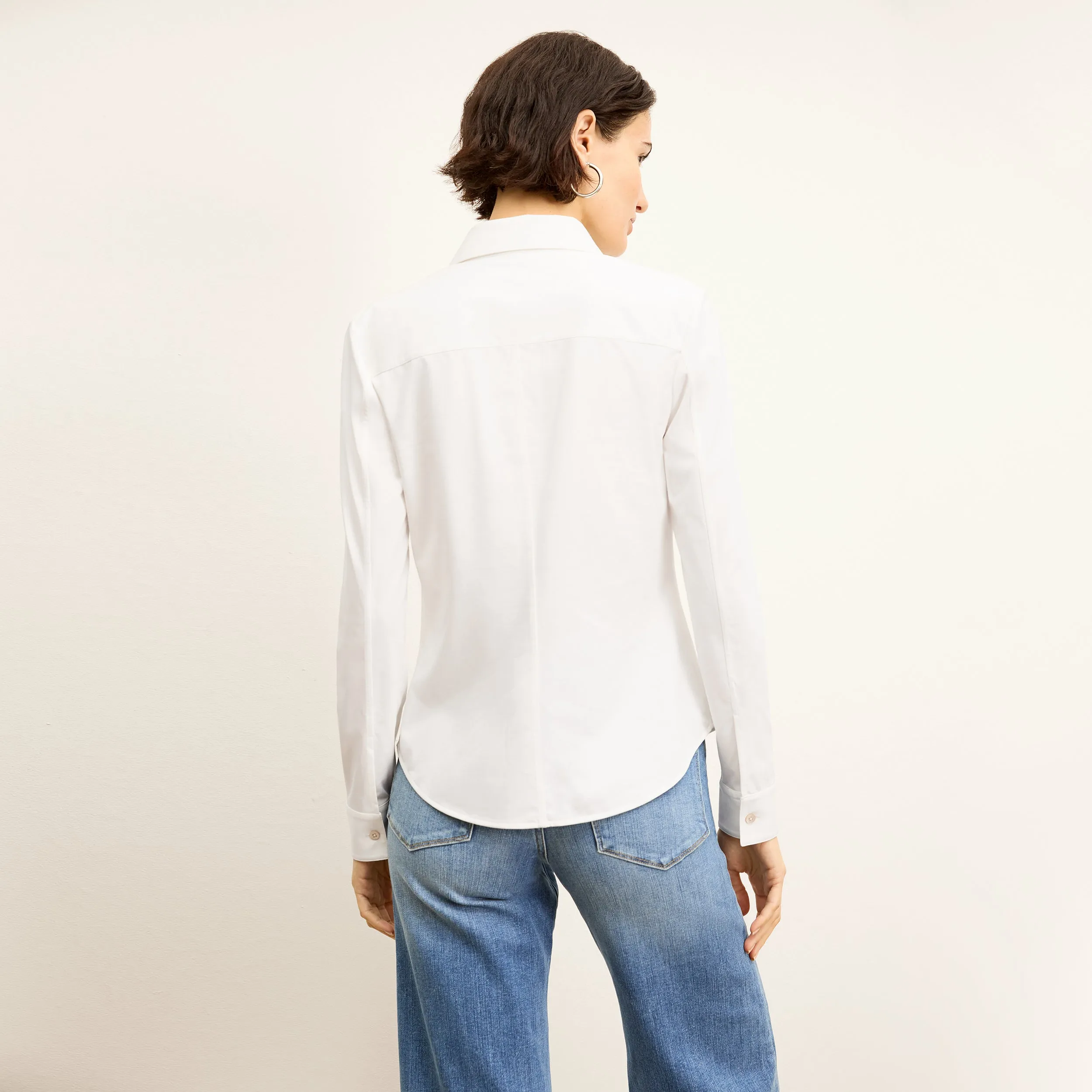 Clemens Flex Shirt - Knit Poplin :: White