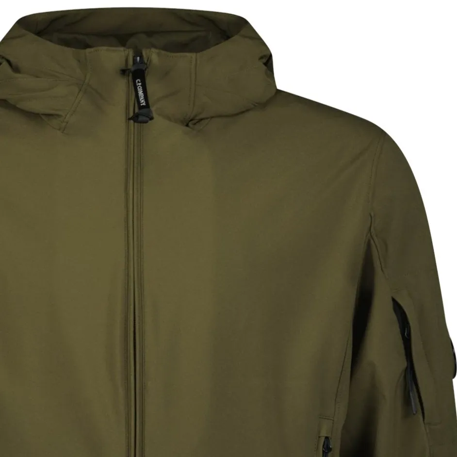 CP COMPANY SOFTSHELL ARM LENS JACKET KHAKI