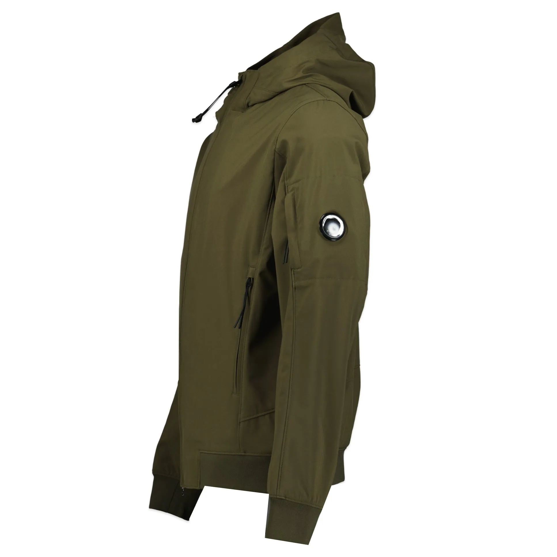 CP COMPANY SOFTSHELL ARM LENS JACKET KHAKI