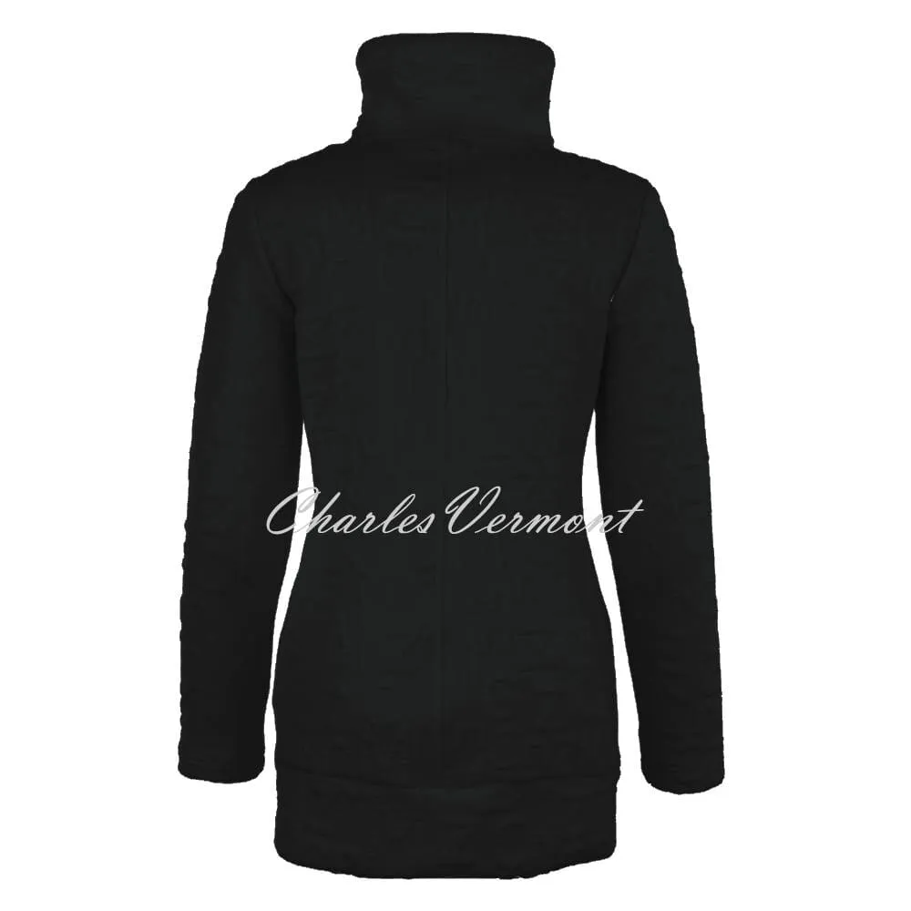 Dolcezza Longline 'Letter' Jacket - Style 72131 (Black)