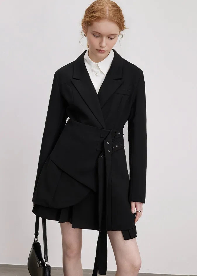 DOUBLE BELT MIDI JACKET