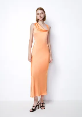 Draped Cutout Midi Dress