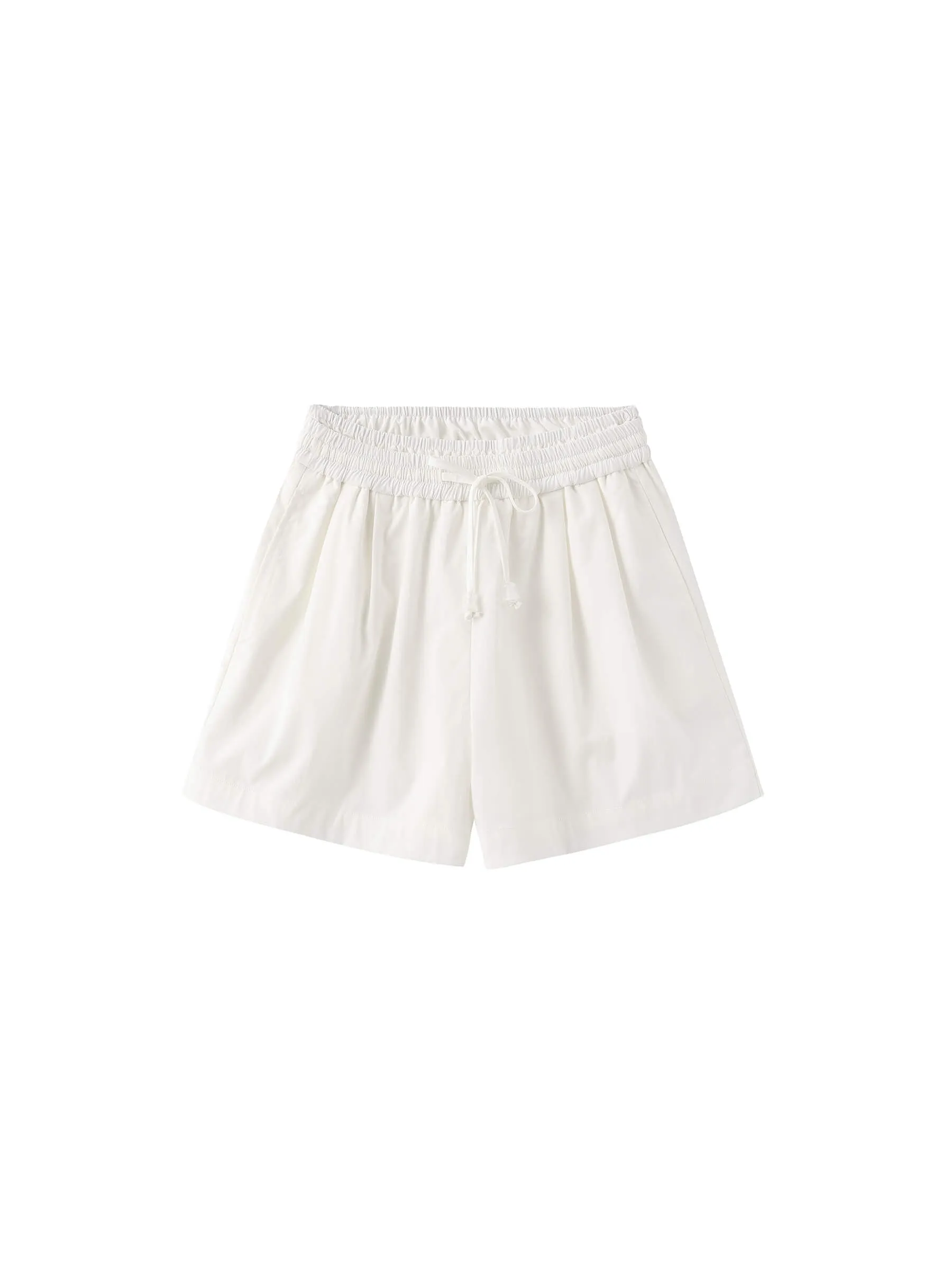 Drawstring Elastic Waist Mini Shorts