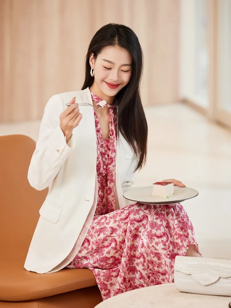EP YAYING Silk Velvet Dress