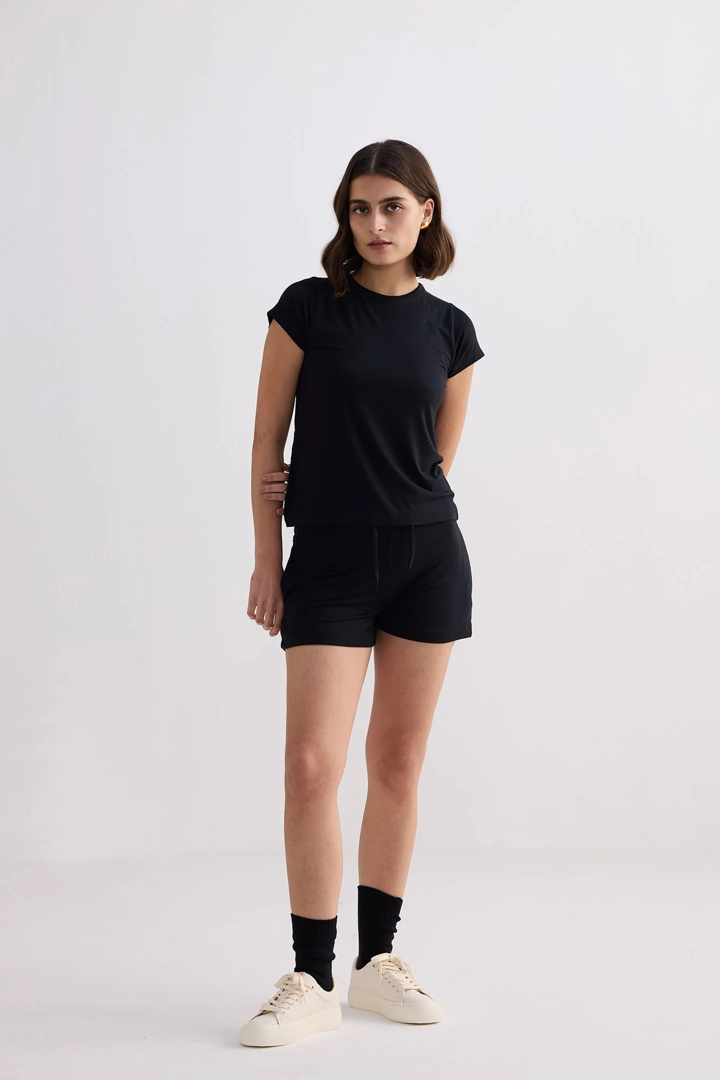 Essential Knit Shorts in Black