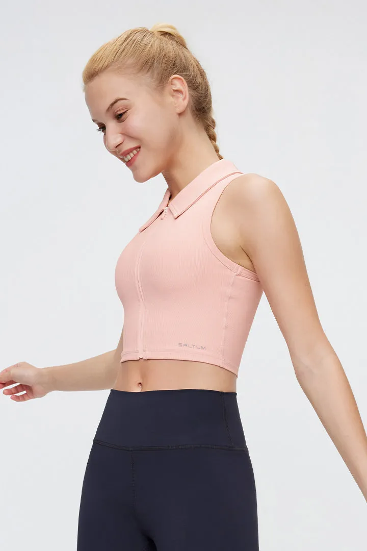 FlexEase™ Collared Crop Top