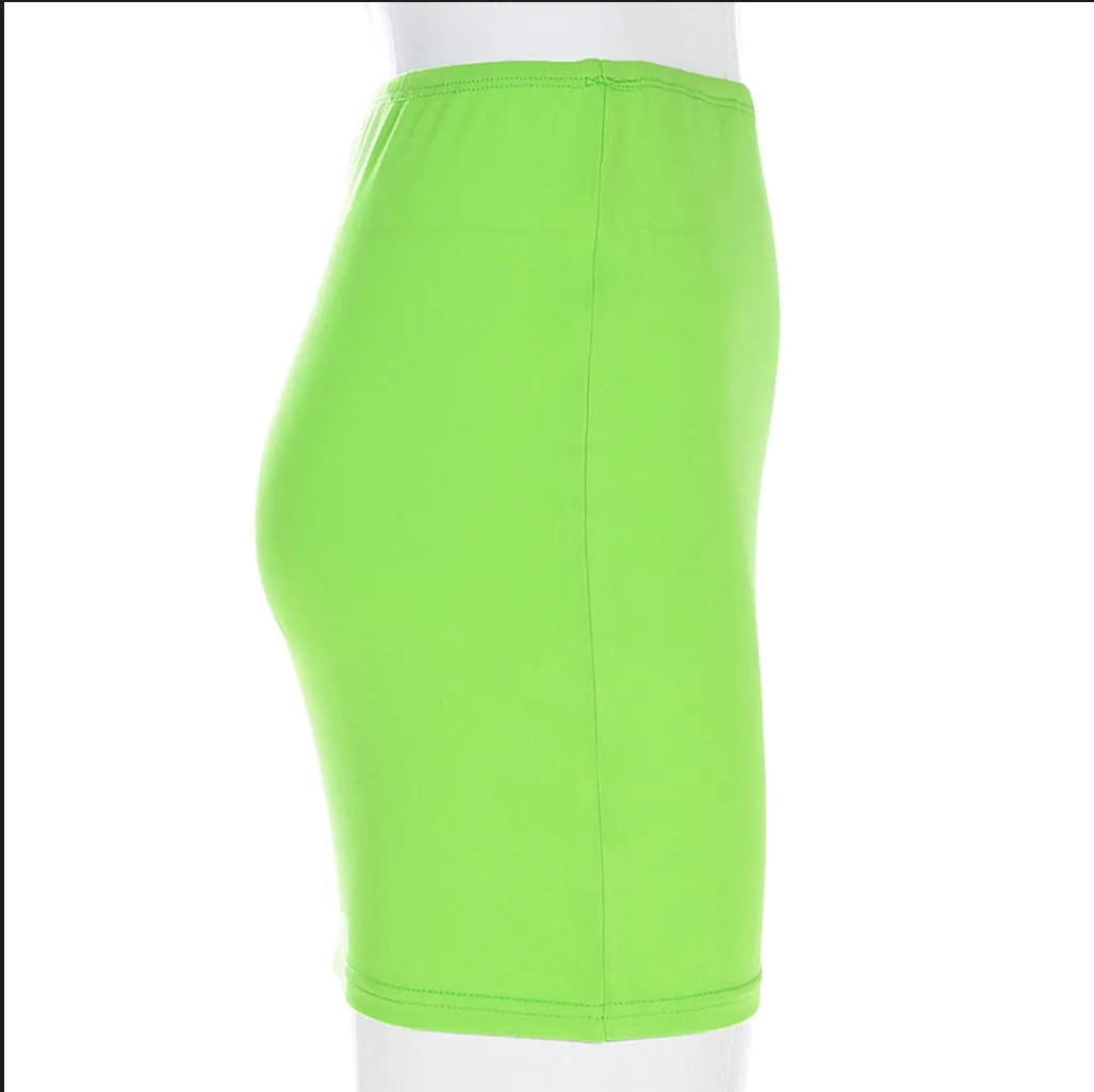 Hot Selling Mid-Length Short Summer Slim-Look Stretchable A-Line Hip Flattering Women Pencil Skirt