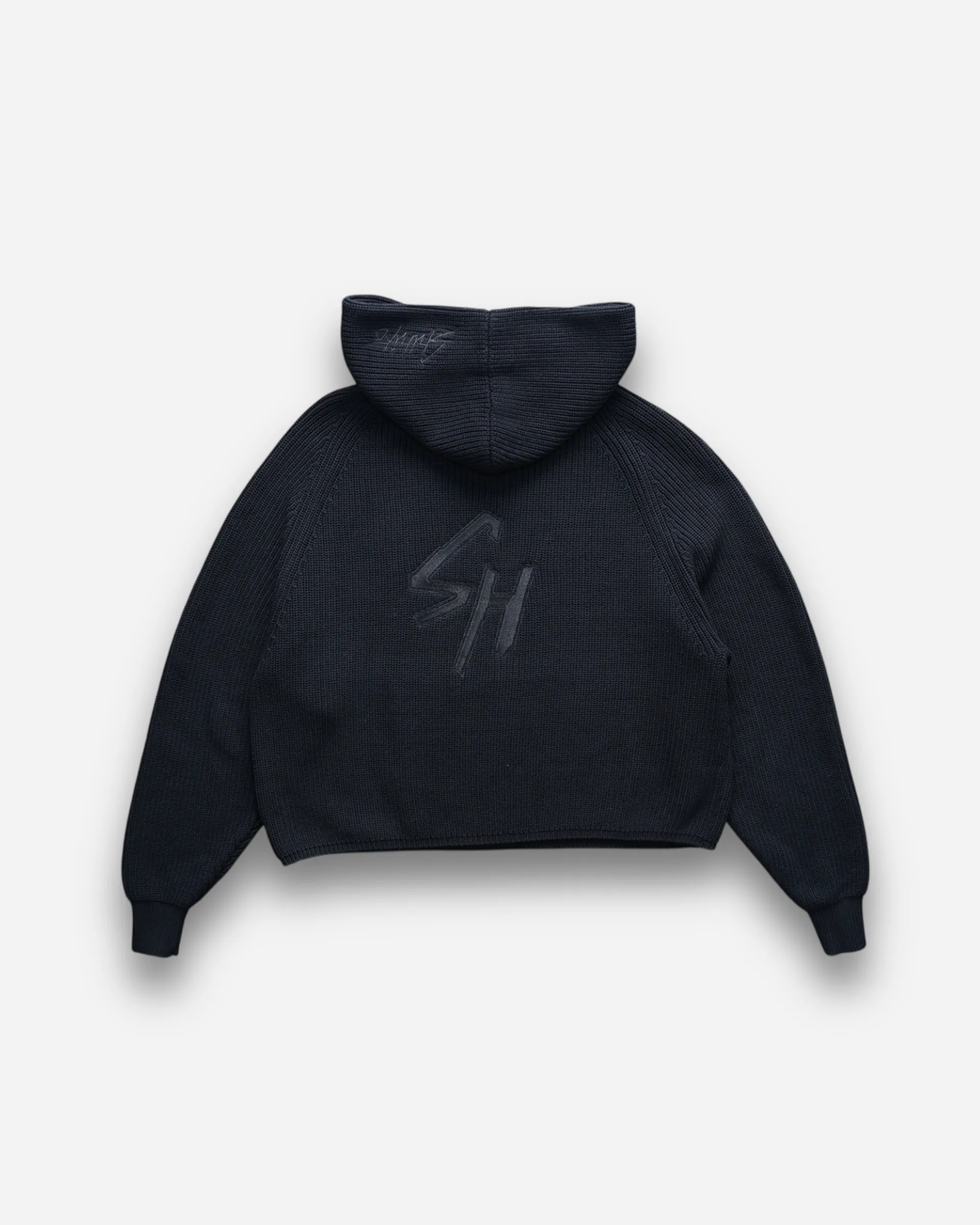 Knit Cropped Hoodie