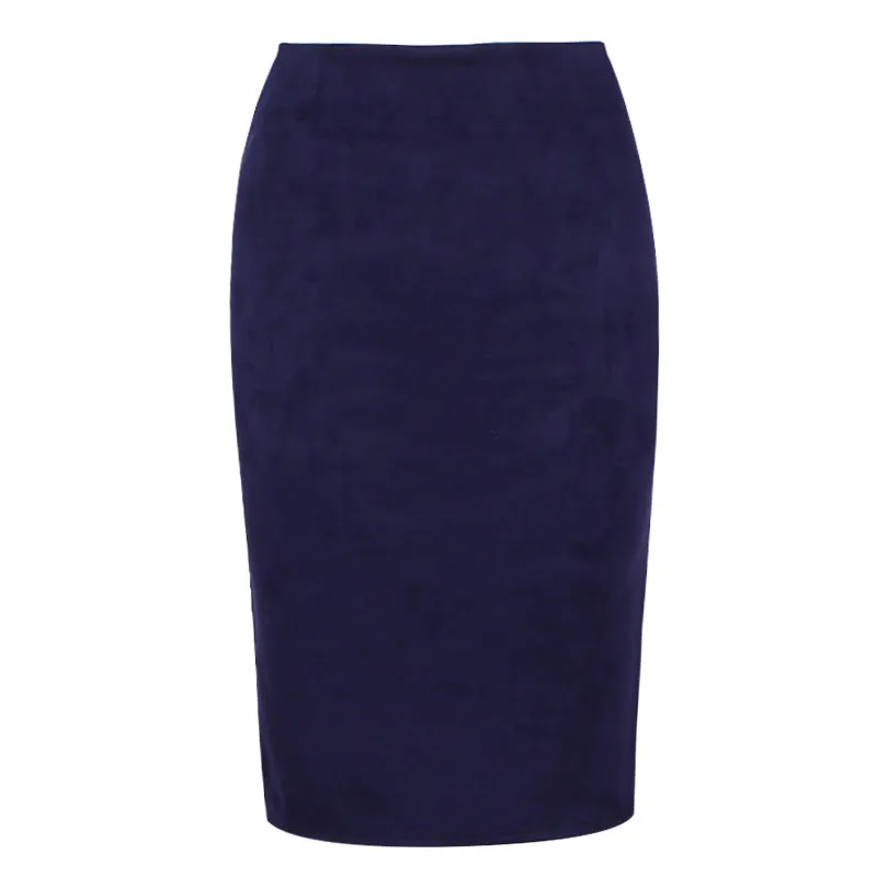 Korean Solid Colored Splitted Skirt High Waist Hip Flattering Slim Look All-Matching Skirt