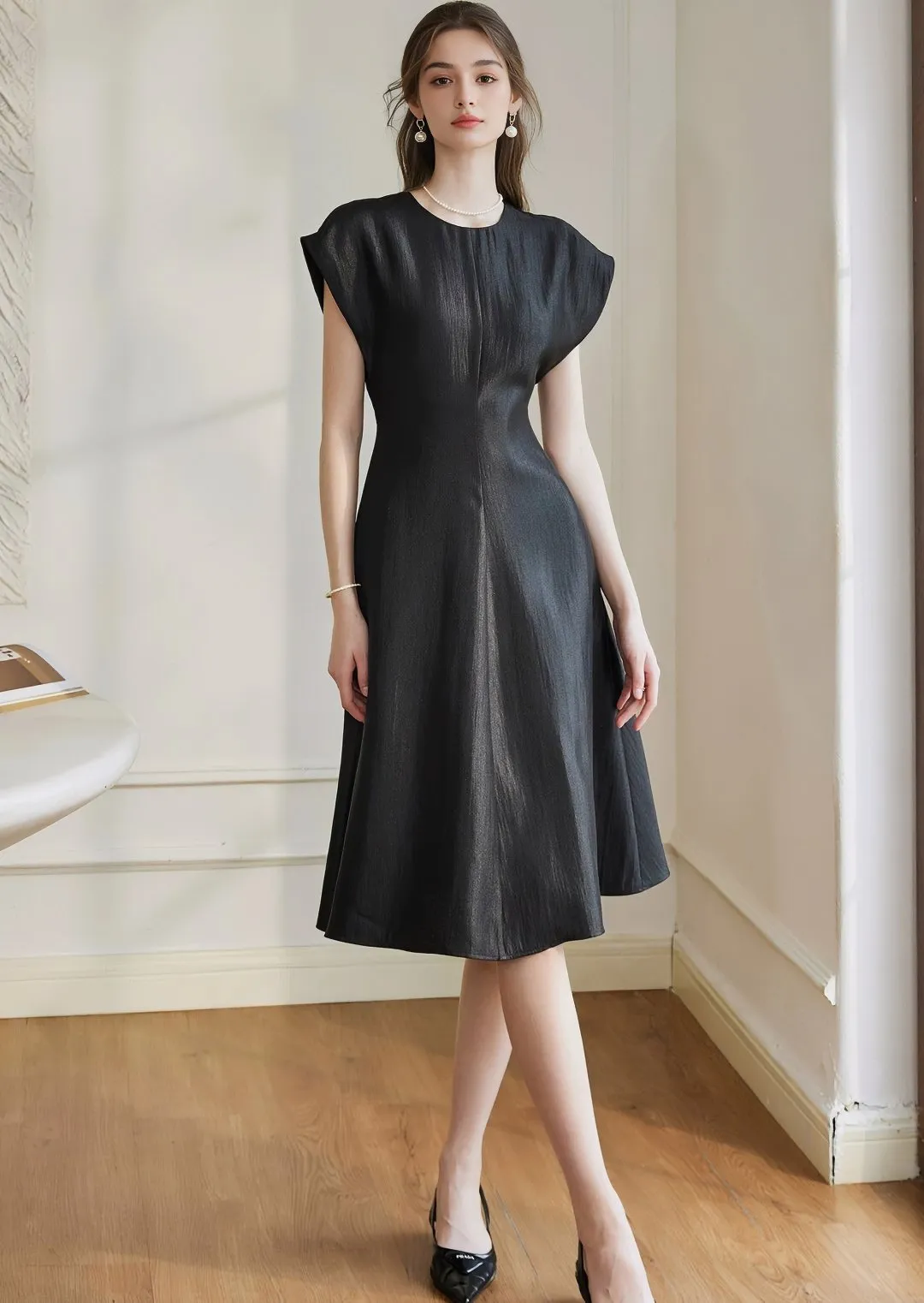 LUSTROUS MIDI DRESS