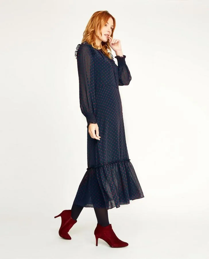 Navy/Red Heart Dress