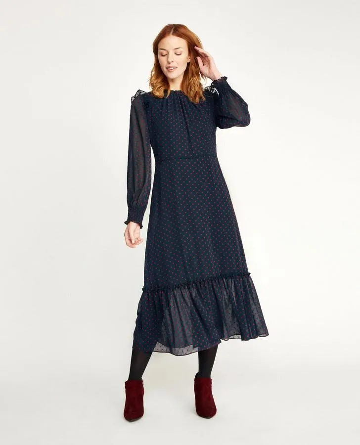 Navy/Red Heart Dress