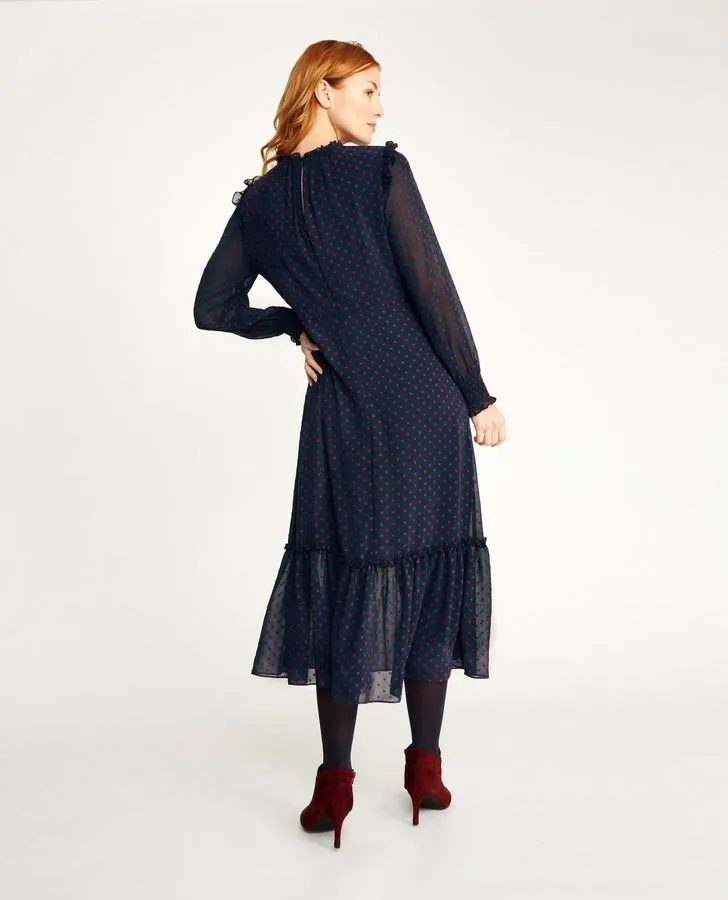 Navy/Red Heart Dress