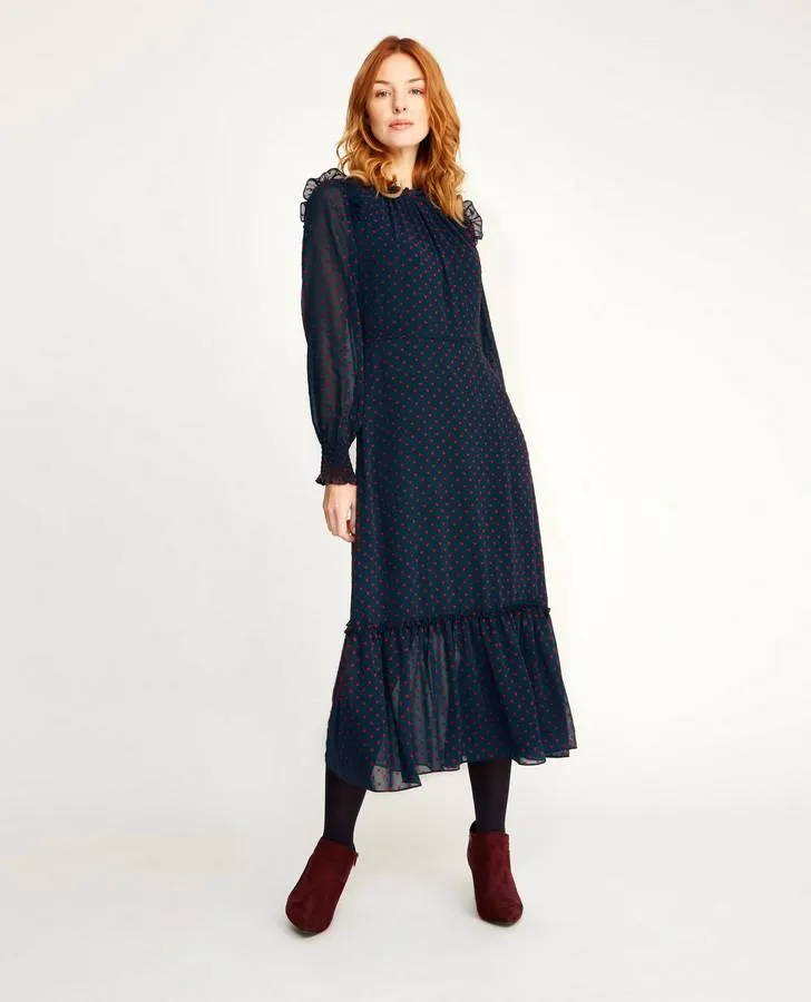Navy/Red Heart Dress