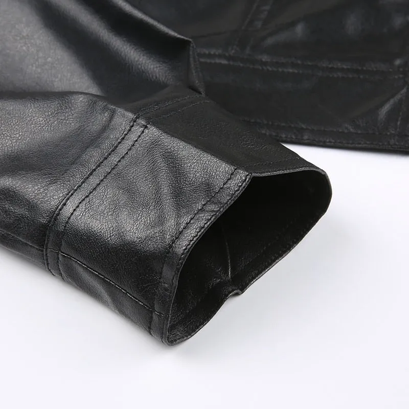 PU Leather Moto&Biker Style Racing Jackets