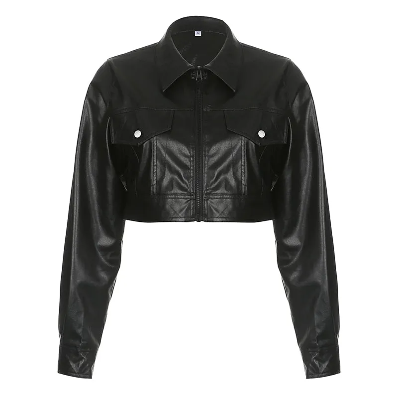 PU Leather Moto&Biker Style Racing Jackets