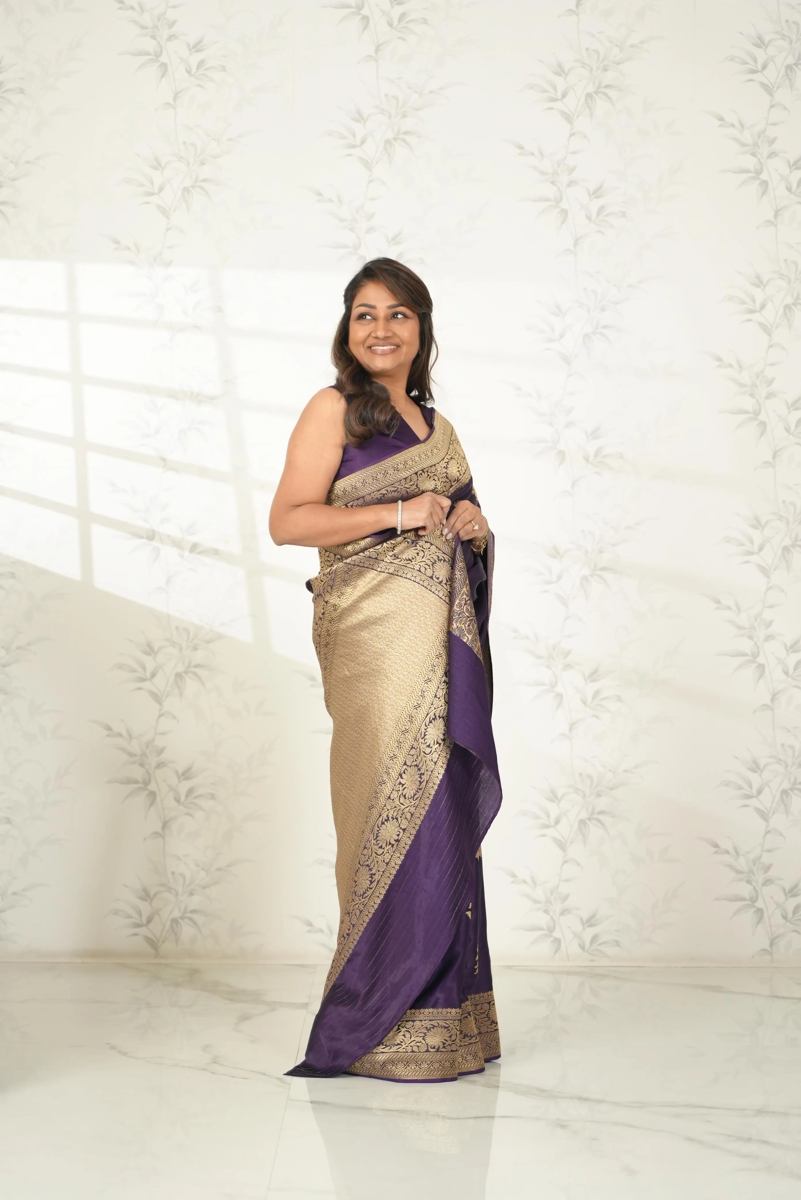 Regal Purple Elegance Saree