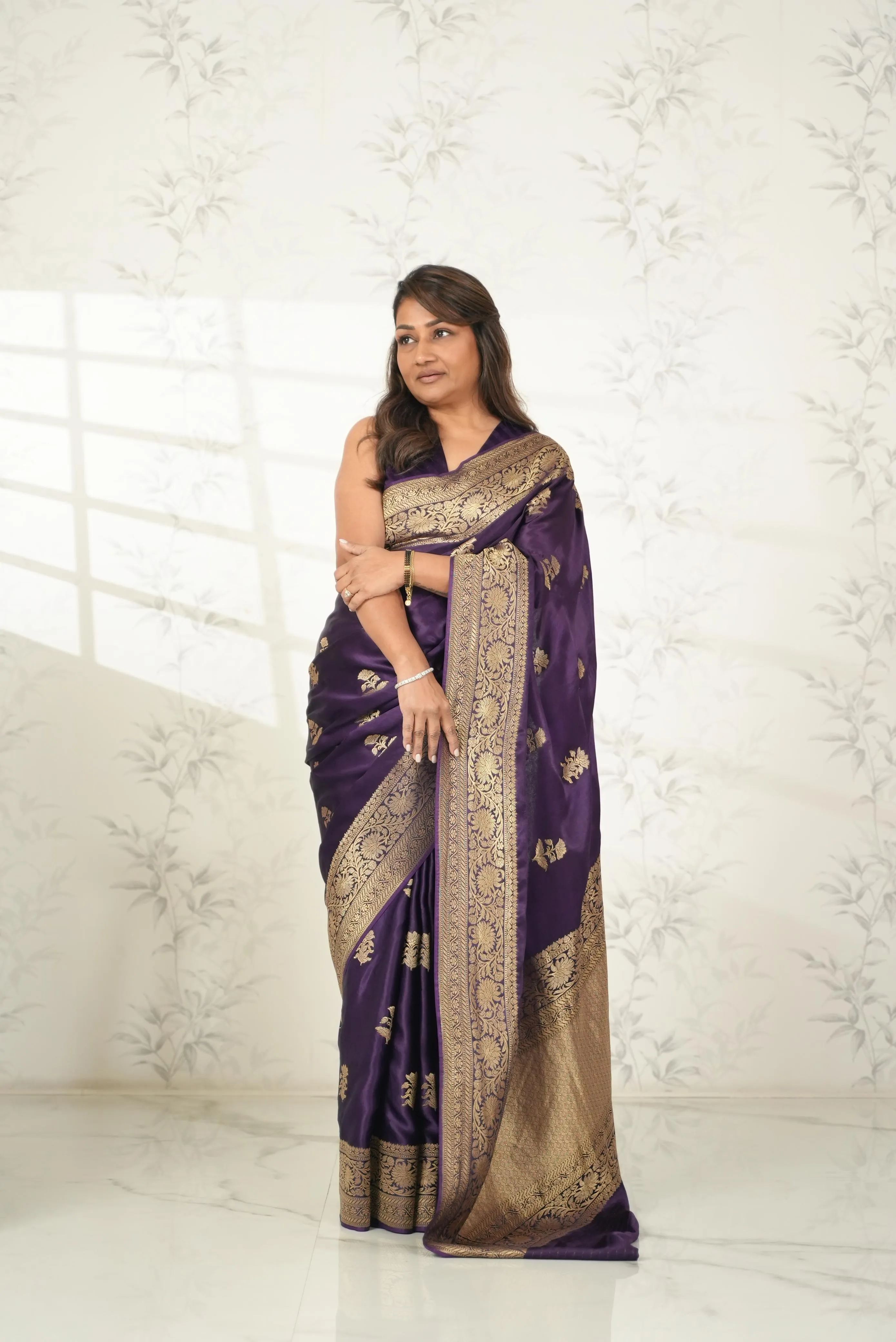 Regal Purple Elegance Saree