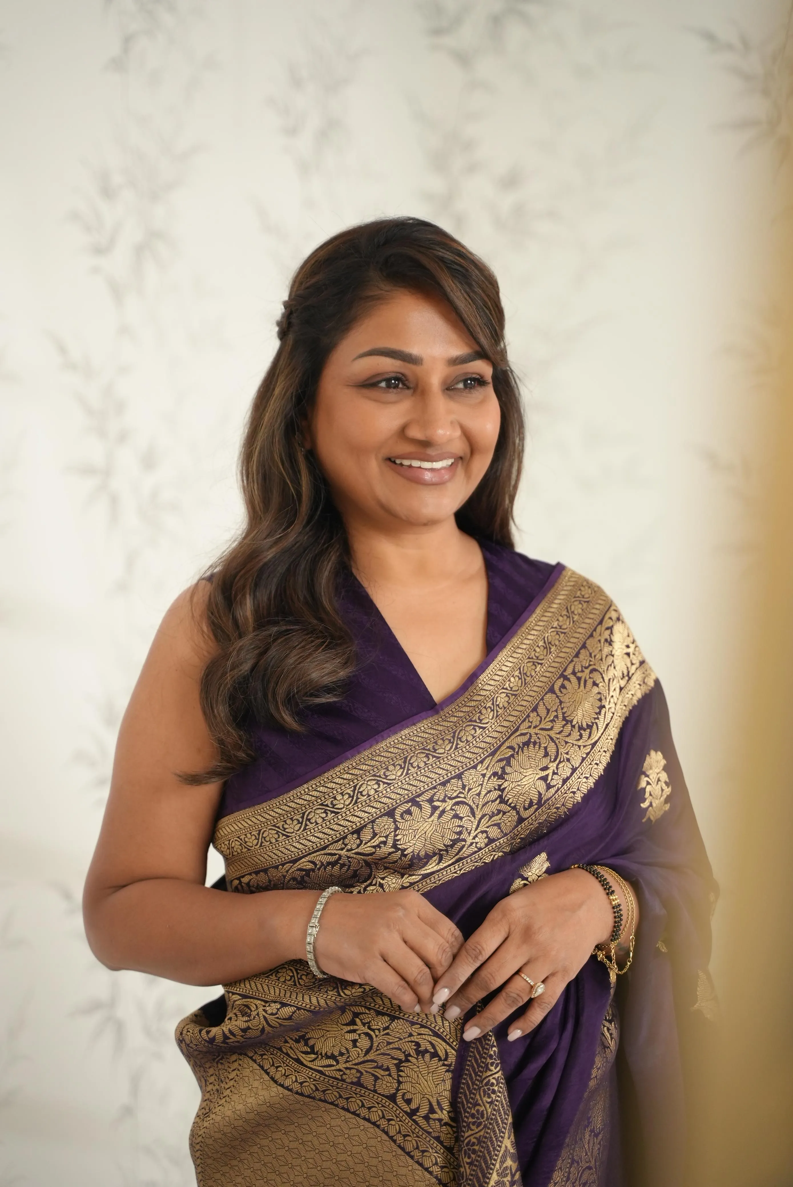 Regal Purple Elegance Saree
