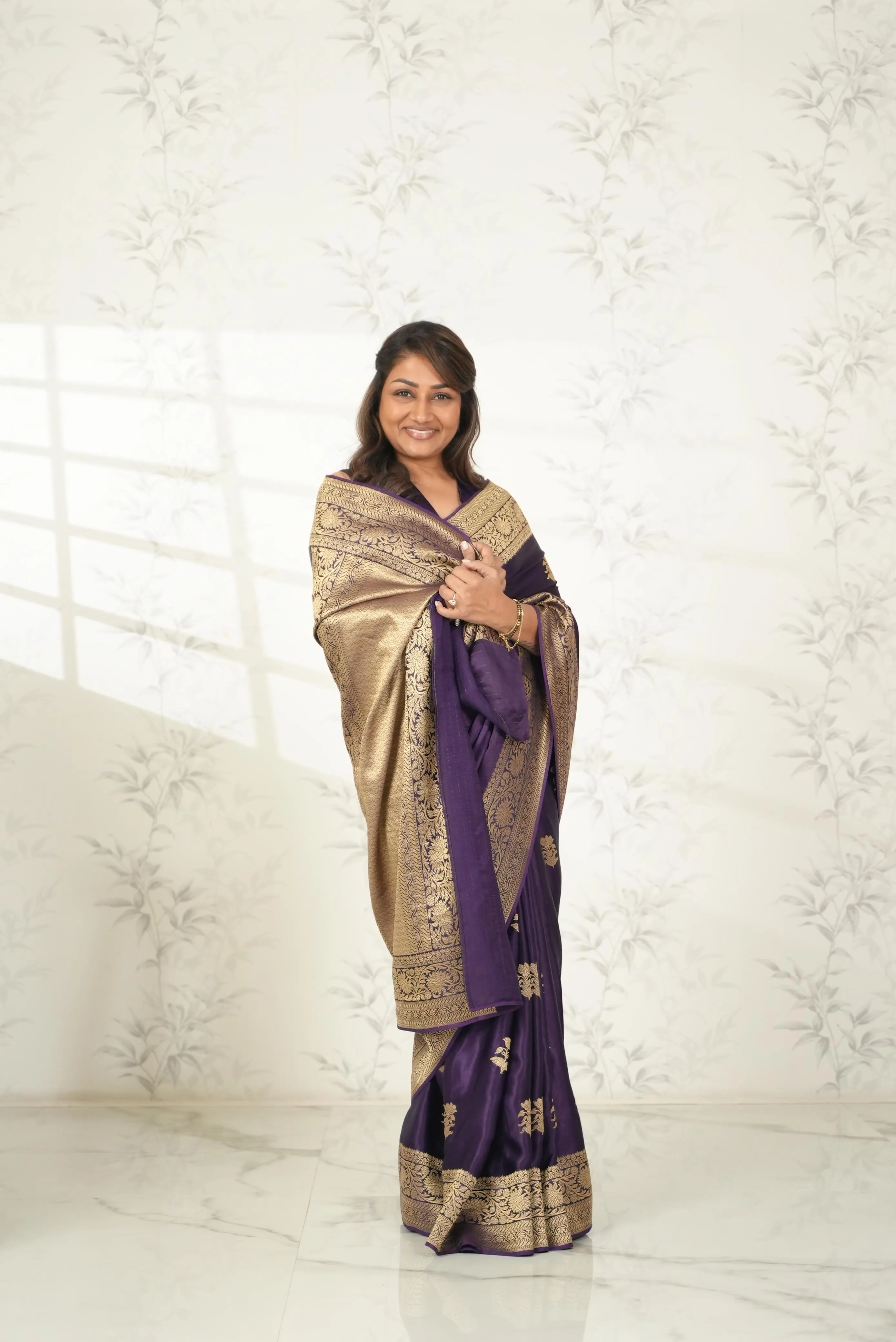 Regal Purple Elegance Saree