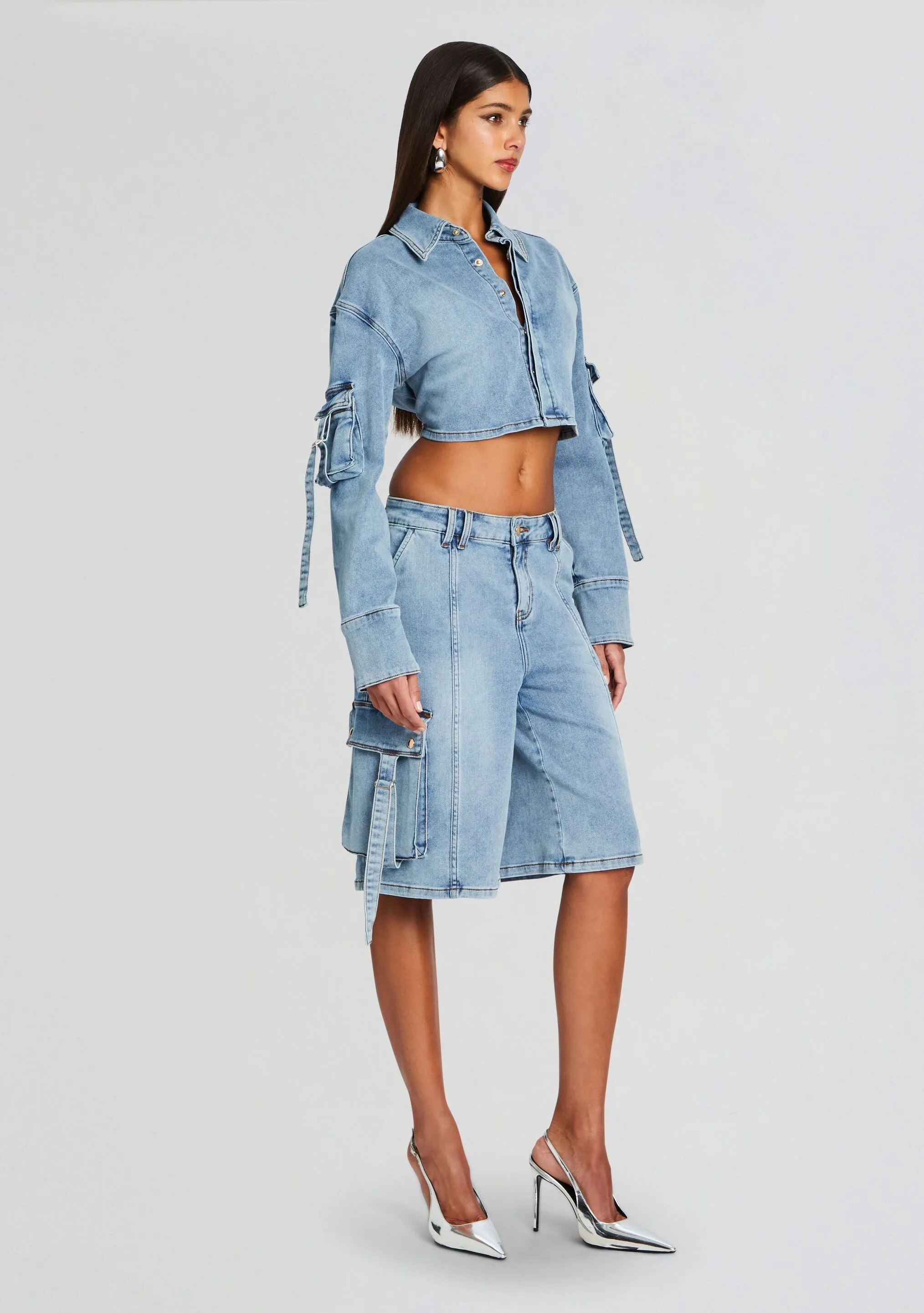 Sarta Cargo Denim Short