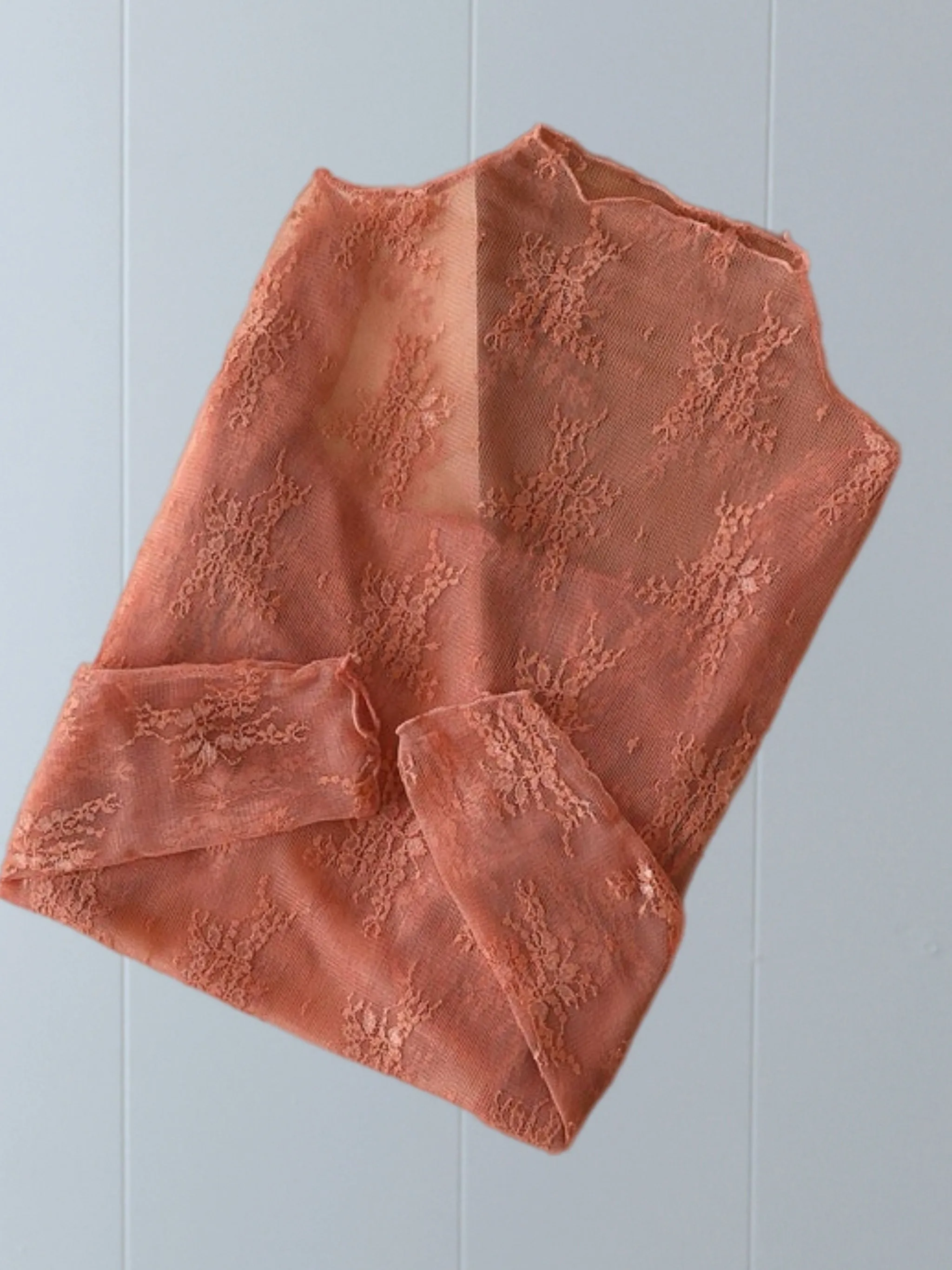 Sheer Elegance Lace Mesh Top