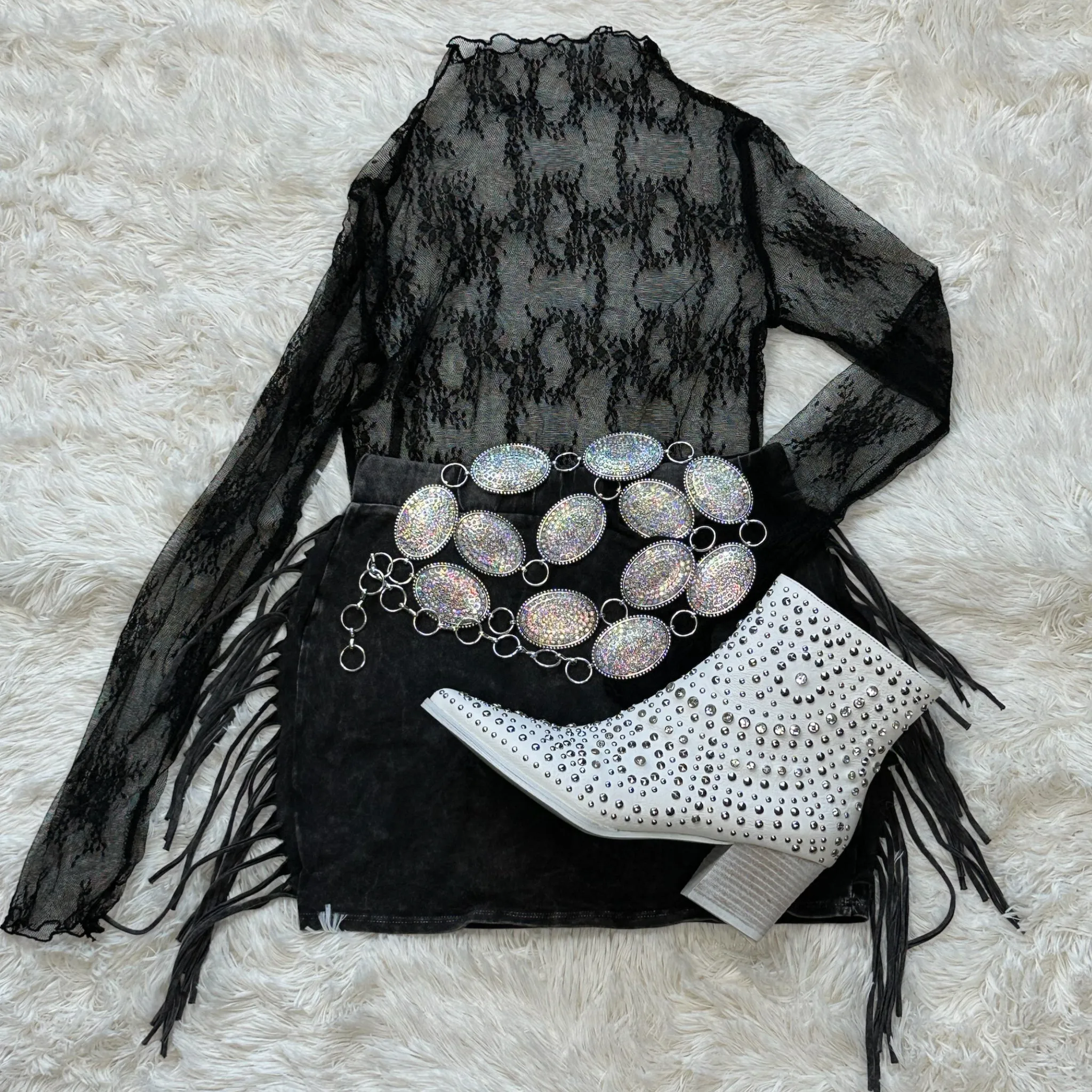 Sheer Elegance Lace Mesh Top