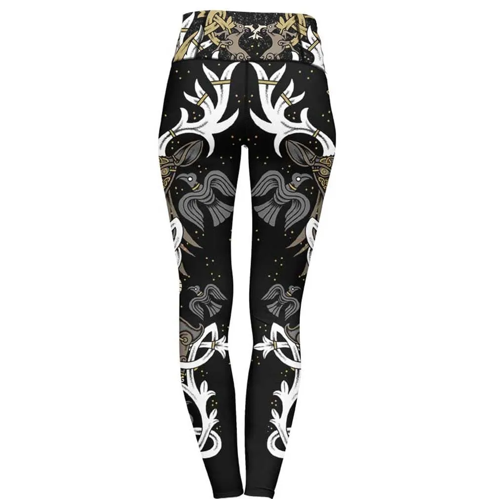 Stag of Valhalla High Waisted Leggings