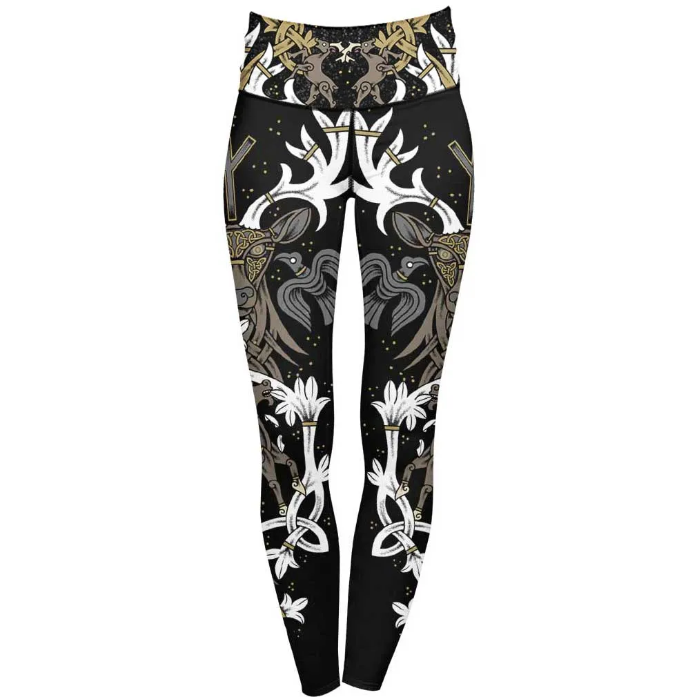 Stag of Valhalla High Waisted Leggings