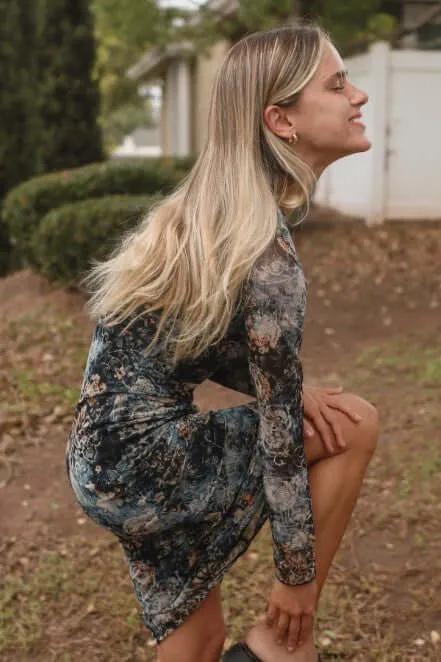 Sunset Mesh Midi Dress Made in USA